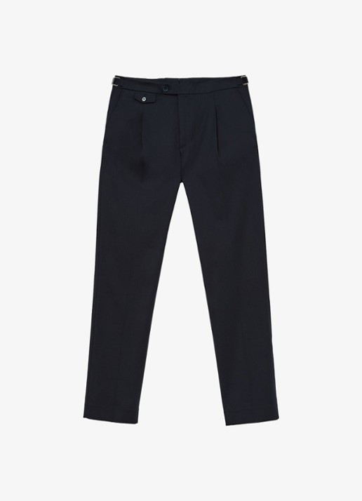 Reiss Float tapered fit pantalon met steekzakken - voorkant navy / blauw