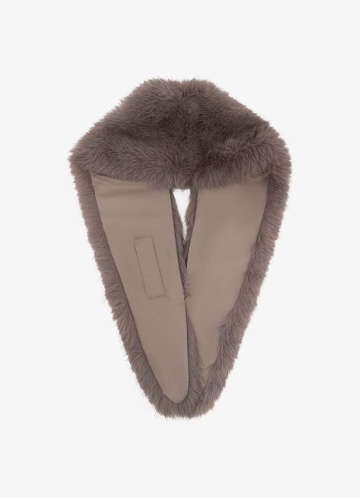 Reiss Flora kraag van imitatiebont - detail 3 taupe