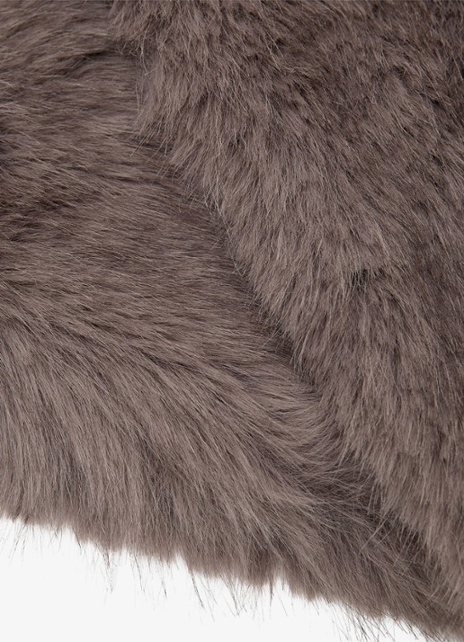 Reiss Flora kraag van imitatiebont - detail 5 taupe