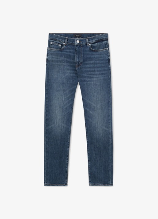 Reiss Floyd slim fit jeans met steekzakken - voorkant donkerblauw