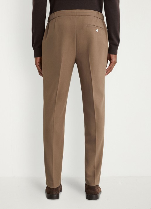 Reiss Found slim fit pantalon met steekzakken - achterkant 3 lichtbruin