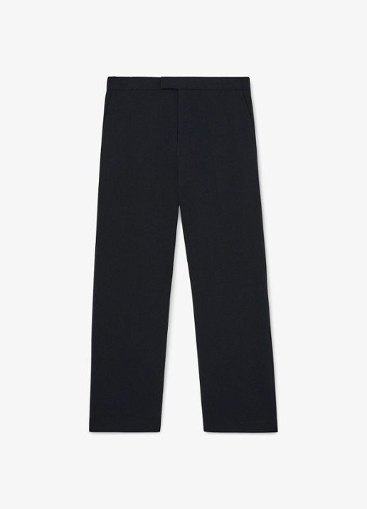 Reiss Found slim fit pantalon met trekkoord - voorkant 2 navy / blauw