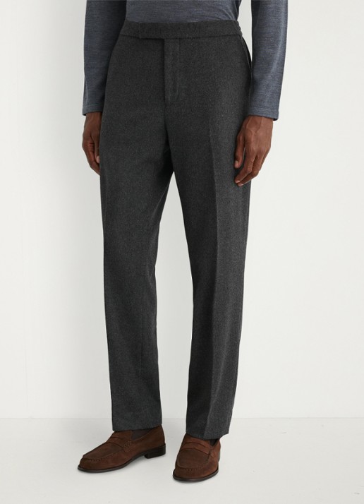 Reiss Found tailored fit pantalon in wolblend - detail donkergrijs