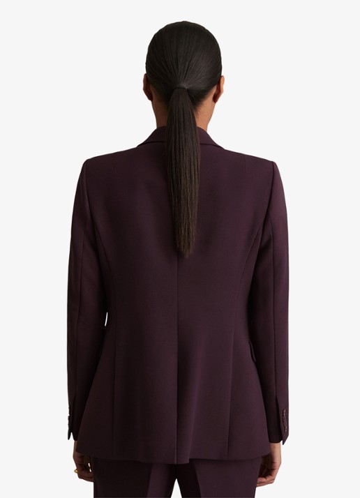 Reiss Gabi blazer met klepzakken - achterkant 3 aubergine