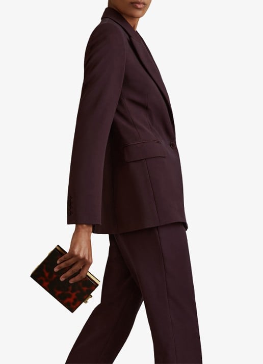 Reiss Gabi blazer met klepzakken - detail 4 aubergine