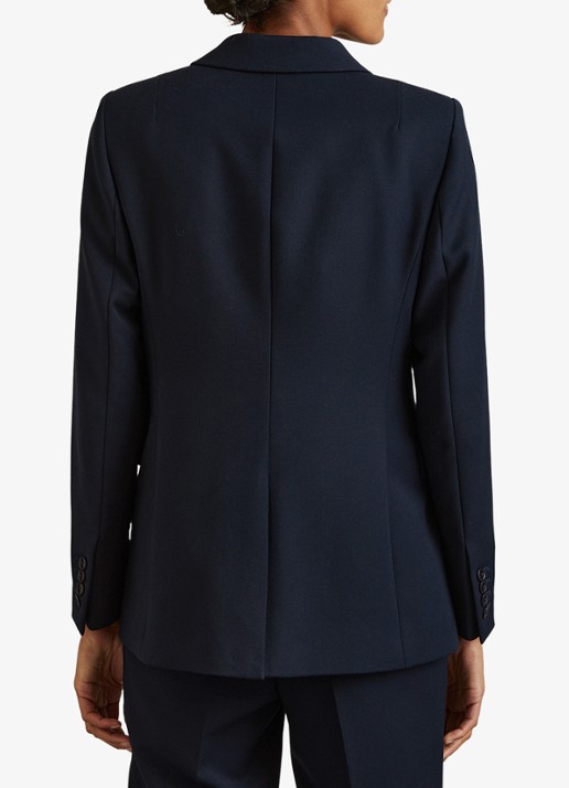 Reiss Gabi blazer met klepzakken - achterkant 5 donkerblauw