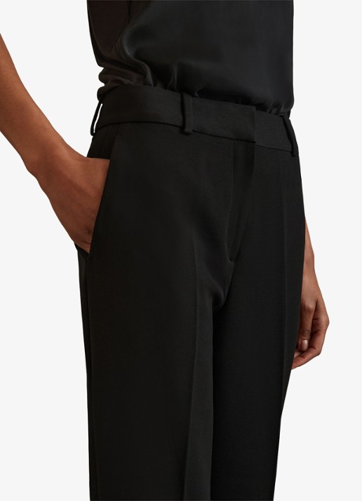 Reiss Gabi high waist slim fit chino - detail 2 black / zwart