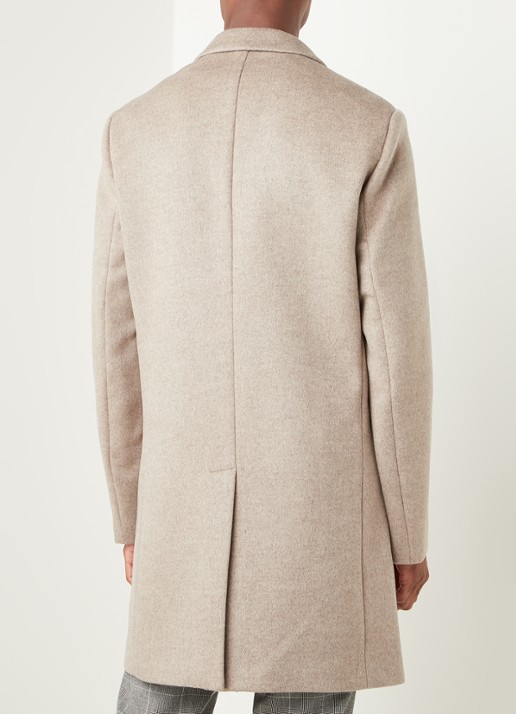 Reiss Gable mantel in wolblend met steekzakken - achterkant undefined