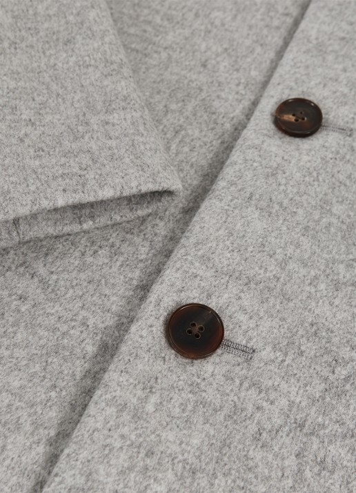 Reiss Gable mantel in wolblend - detail 3 soft grey / grijs