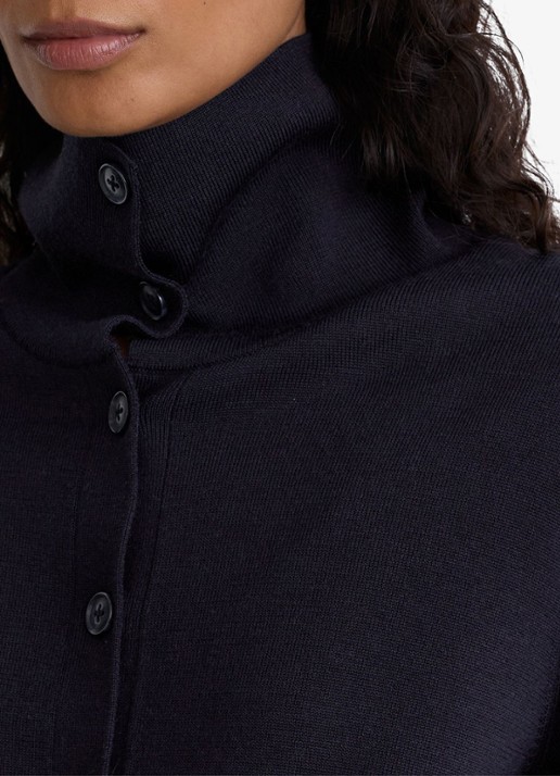 Reiss Gale fijngebreid vest van merino wol  - detail 5 blauw