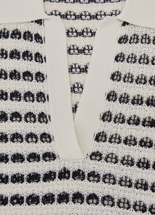 Reiss Gemma tuniek met opengewerkt dessin - detail 6 gebroken wit