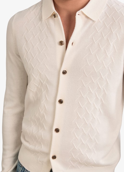 Reiss Gideon vest met textuur - detail 5 gebroken wit