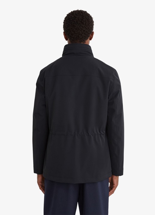 Reiss GLICK gewatteerde jas met capuchon  - achterkant 7 navy / blauw
