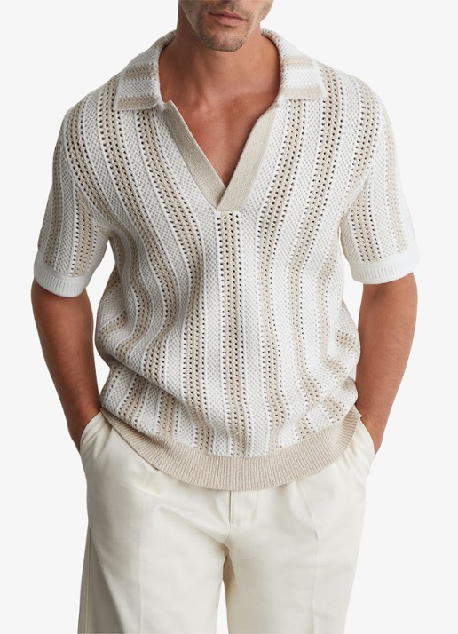 Reiss GLOBE polo met streepprint