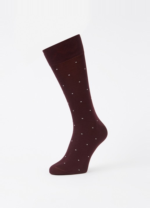 Reiss Graham sokken met print in 2-pack - detail 3 aubergine