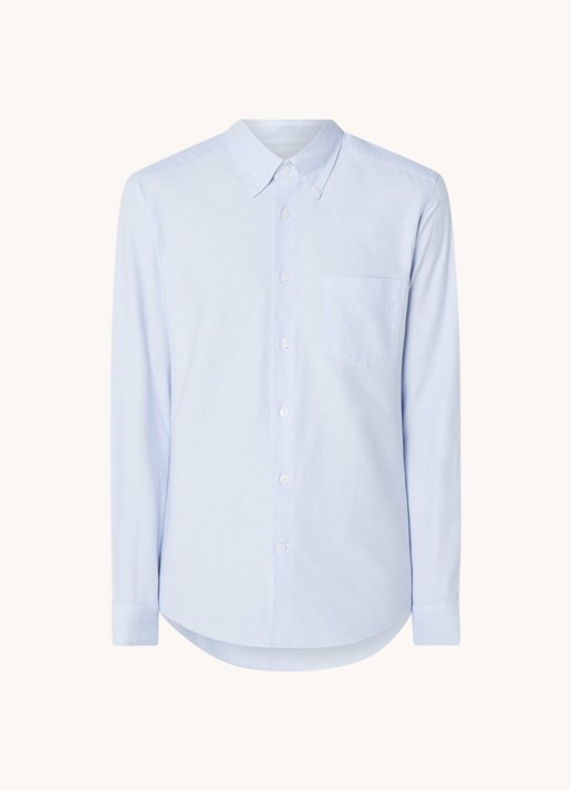 Reiss Greenwich slim fit overhemd met borstzak - voorkant 2 lichtblauw