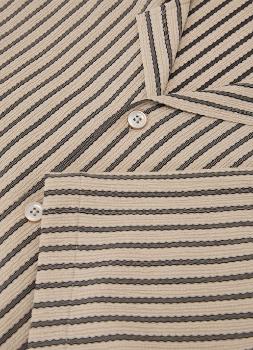Reiss Griff regular fit overhemd met streepprint - detail 5 donkergrijs