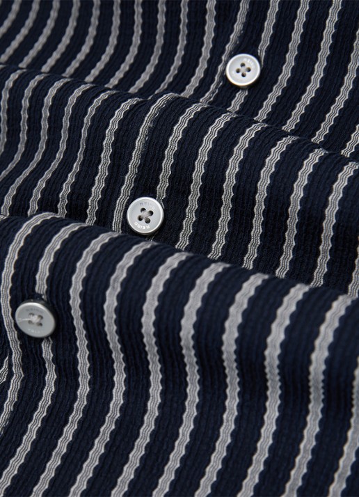 Reiss Griff regular fit overhemd met streepprint - detail 5 donkerblauw