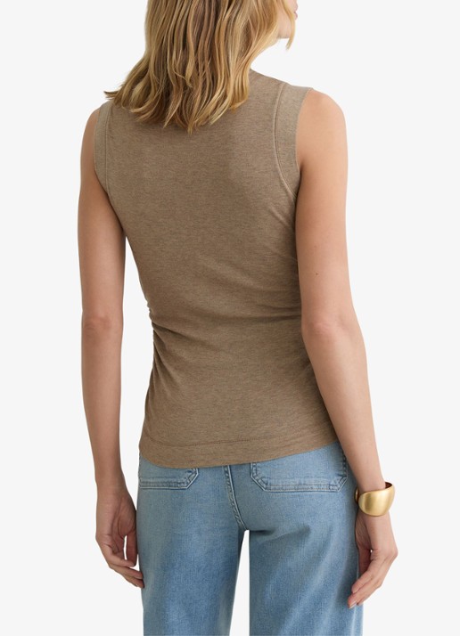 Reiss Hattie fijngebreide coltrui in wolblend - achterkant 6 dark neutral / beige
