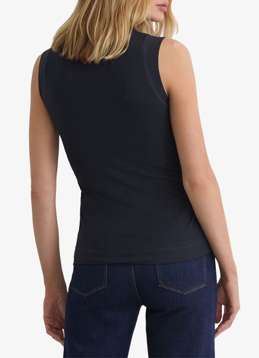 Reiss Hattie fijngebreide coltrui in wolblend - achterkant blauw