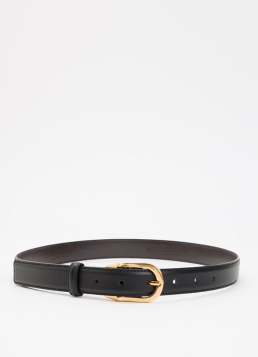 Reiss Hazel riem van leer - voorkant 4 zwart
