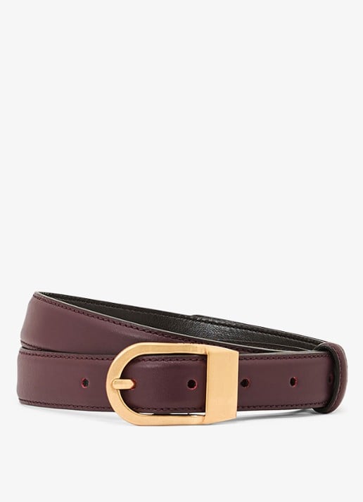 Reiss Hazel riem van leer