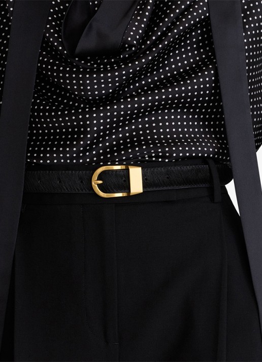 Reiss Hazel riem van leer  - detail 4 black / zwart