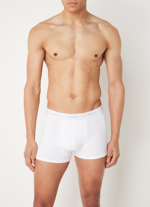 Reiss Heller boxershort met logoband in 3 pack - voorkant 2 wit
