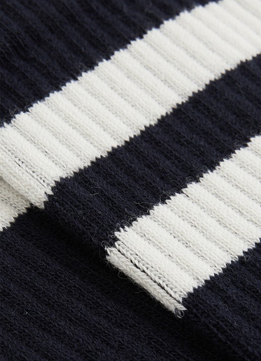 Reiss Henman sokken met ribstructuur - detail donkerblauw