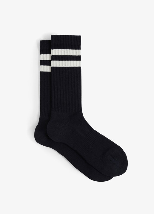 Reiss Henman sokken met ribstructuur - voorkant 3 donkerblauw