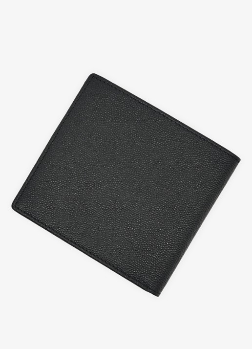 Reiss Henry portemonnee van leer met structuur - detail black / zwart