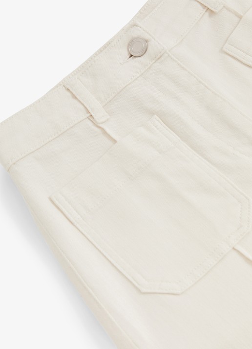 Reiss High waist flared jeans met opgestikte zakken - detail 3 gebroken wit
