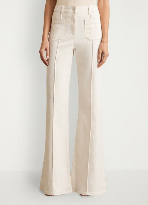 Reiss High waist flared jeans met opgestikte zakken