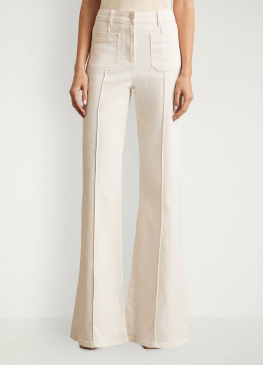Reiss High waist flared jeans met opgestikte zakken