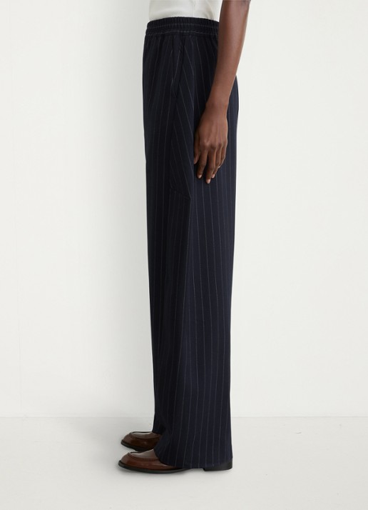 Reiss High waist tapered fit pantalon met krijtstreep - detail 5 blauw