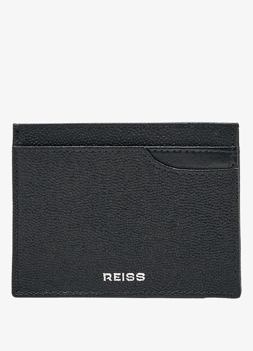 Reiss Hugo pasjeshouder van leer met structuur