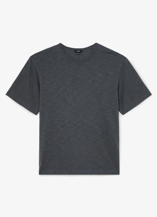 Reiss Huxley T-shirt met gemêleerd dessin - voorkant navy / blauw