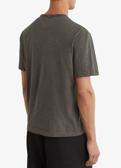 Reiss Huxley T-shirt met gemêleerd dessin - achterkant 3 khaki