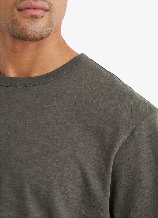 Reiss Huxley T-shirt met gemêleerd dessin - detail 5 khaki