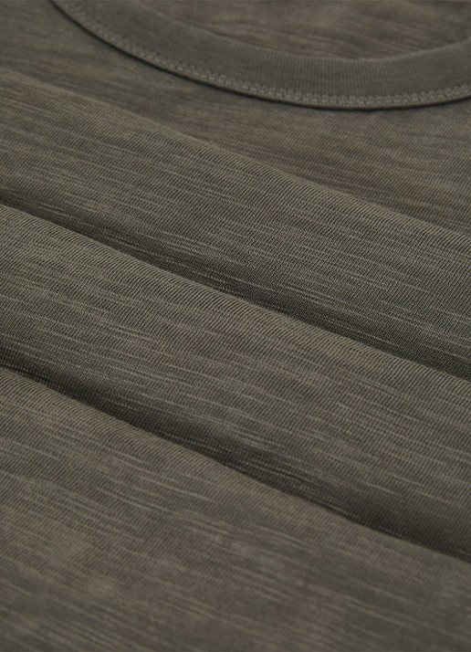 Reiss Huxley T-shirt met gemêleerd dessin - detail 6 khaki