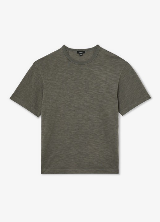 Reiss Huxley T-shirt met gemêleerd dessin - voorkant khaki