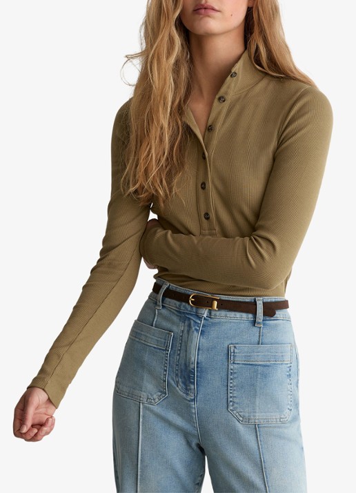 Reiss Ida top opstaande kraag