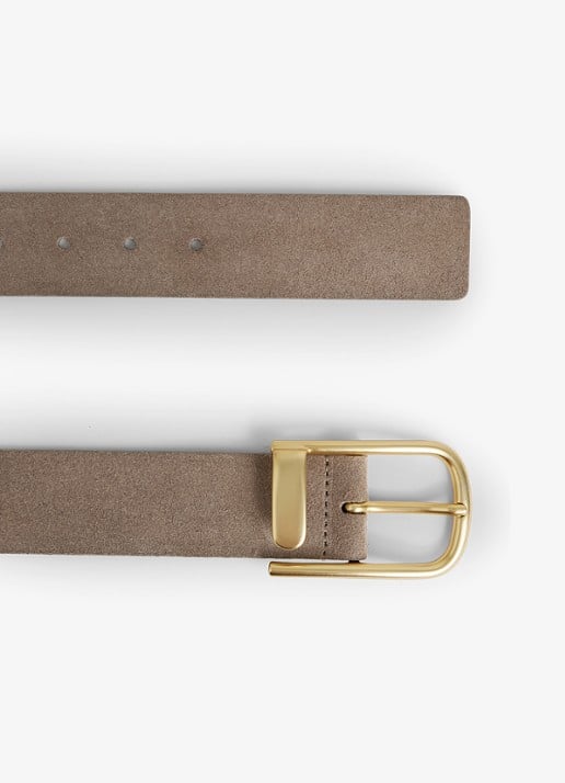Reiss Iyla riem van leer  - detail 4 donkerbeige