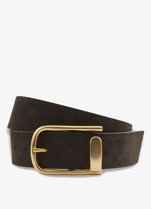 Reiss Iyla riem van leer - voorkant 3 chocoladebruin