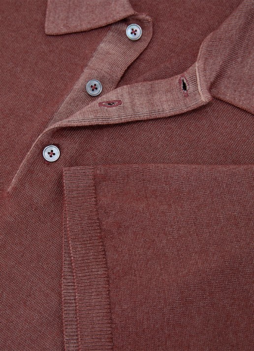 Reiss Jackdaw regular fit polo met strucuur - detail 5 rose pink / roze
