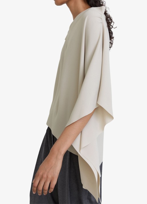 Reiss Jade top met asymmetrische hals - detail 6 lichtgrijs