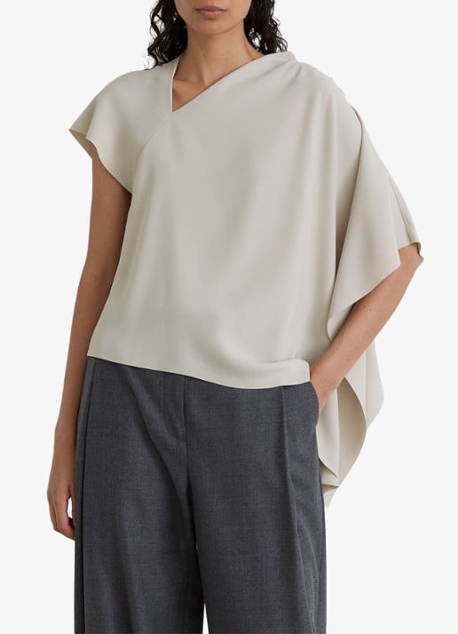 Reiss Jade top met asymmetrische hals