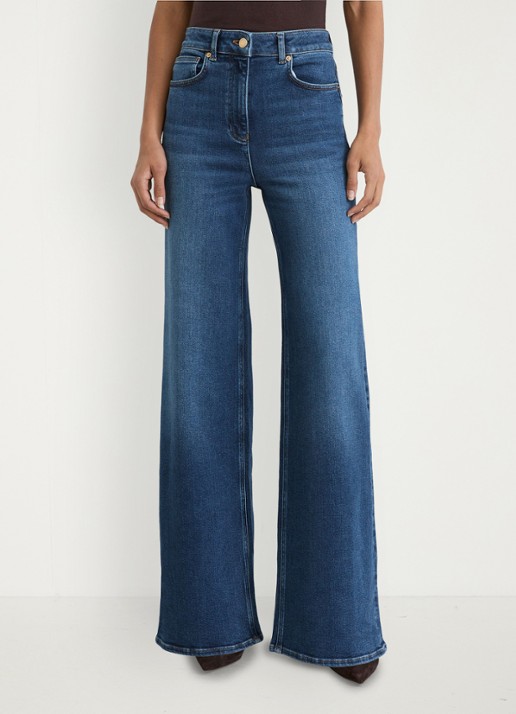 Reiss Jas high waist flared jeans met steekzakken