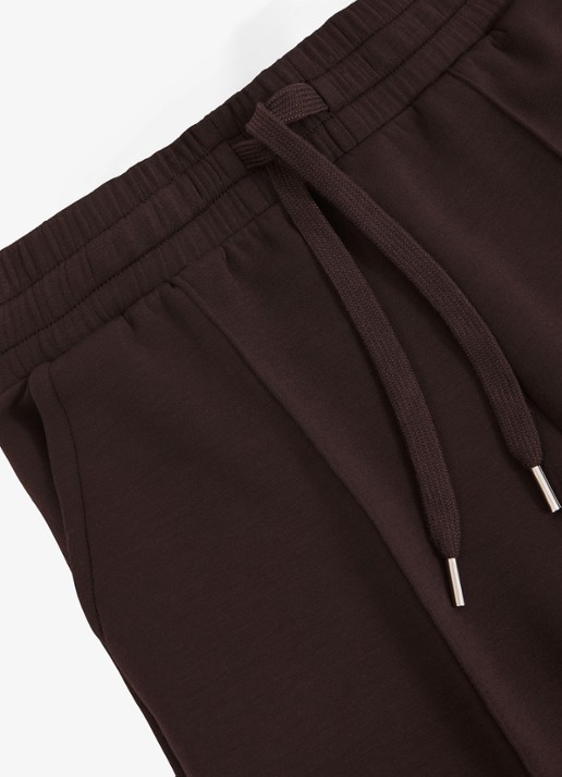 Reiss Jemma high waist straight fit joggingbroek met steekzakken - detail 2 chocoladebruin