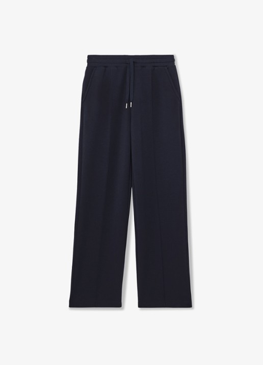 Reiss Jemma high waist straight fit joggingbroek met steekzakken - voorkant 3 blauw